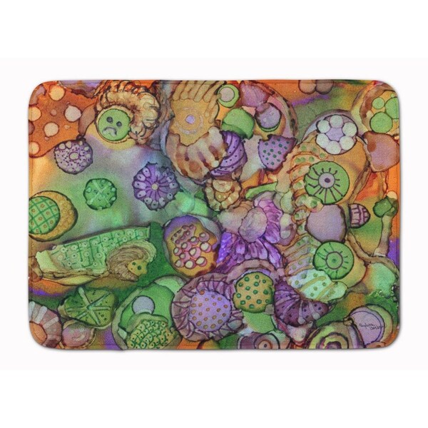Carolines Treasures Abstract in Purple Green and Orange Machine Washable Memory Foam Mat 8971RUG - main